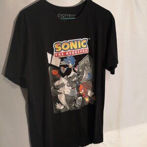 Sonic the Hedgehog Men's Size Large Black Short Sleeves T-shirt
